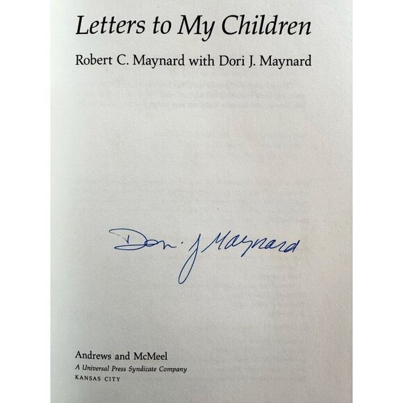 Letters To My Children Signed 1995 First Edition HC Robert & Dori J Maynard HBS - Picture 3 of 4